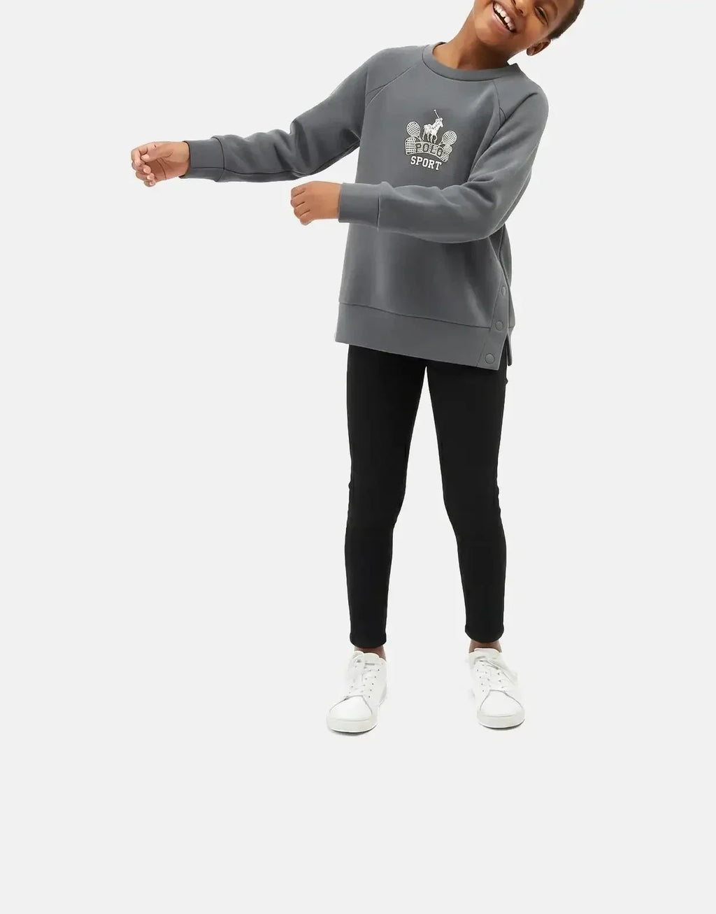 Polo Girls Asha Sports Gunmetal Sweatshirt - view 3
