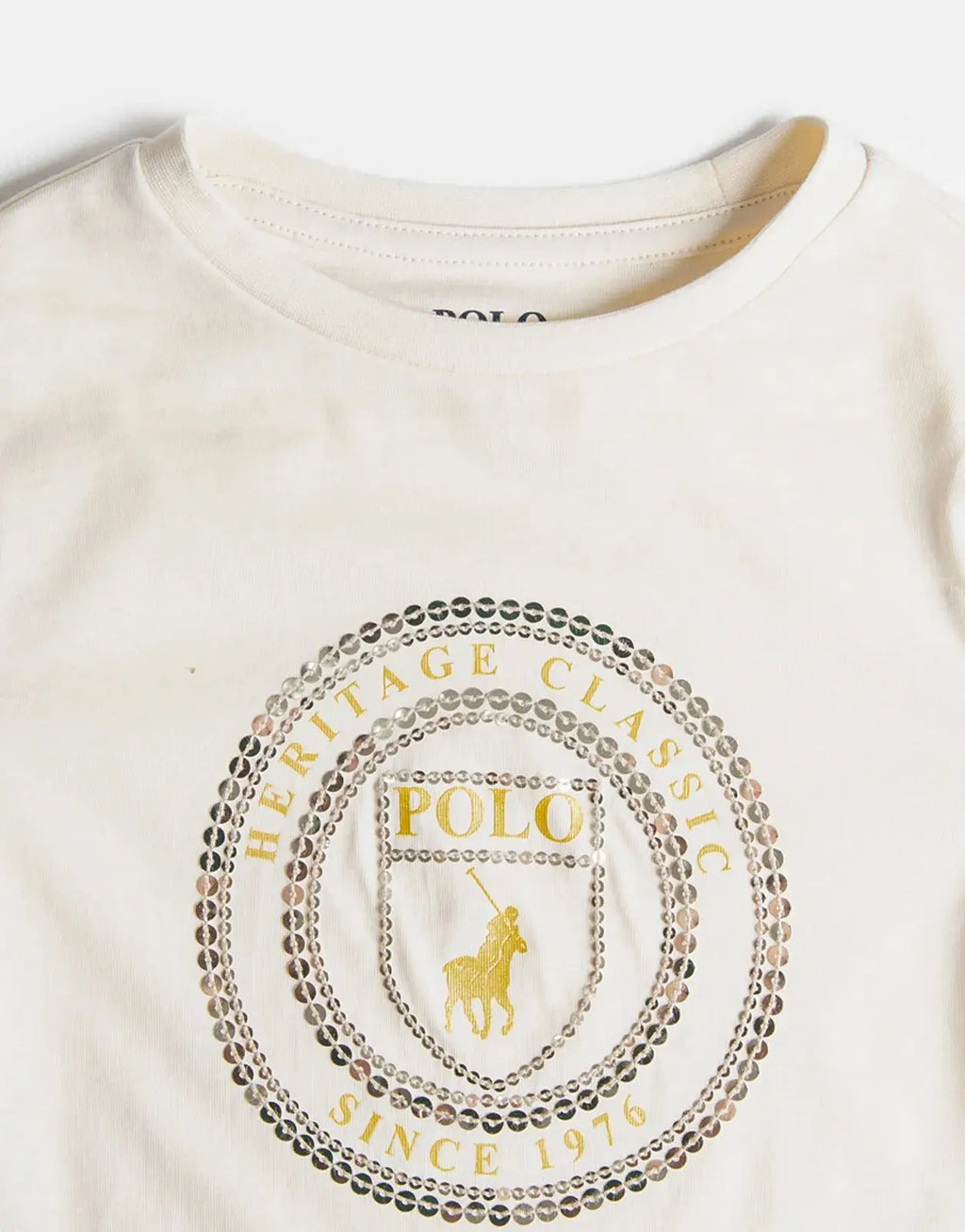 Polo Girls Claire Sequin Sand T-Shirt - view 3