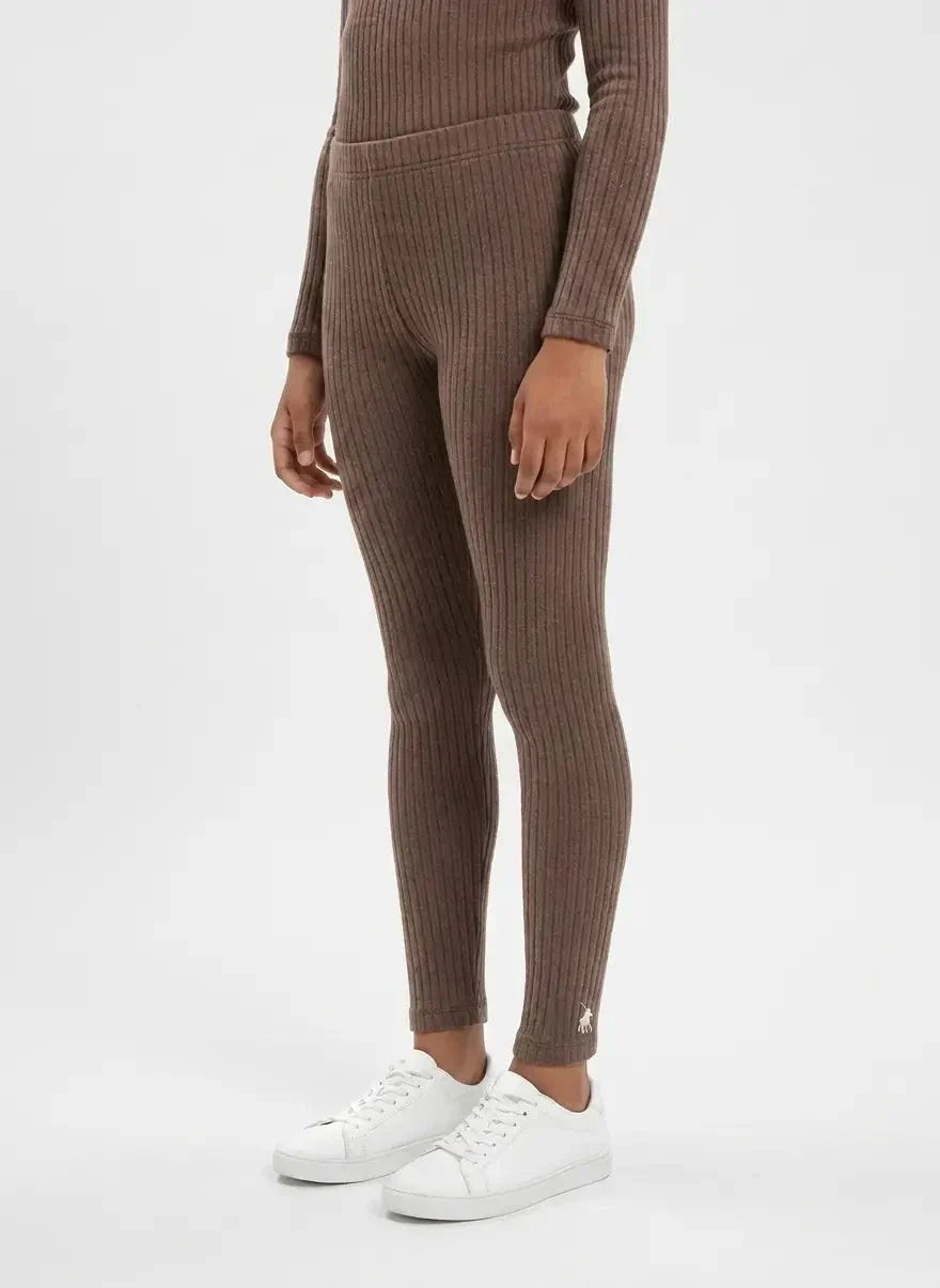 Polo Girls Emma Rib Full Length Iron Leggings