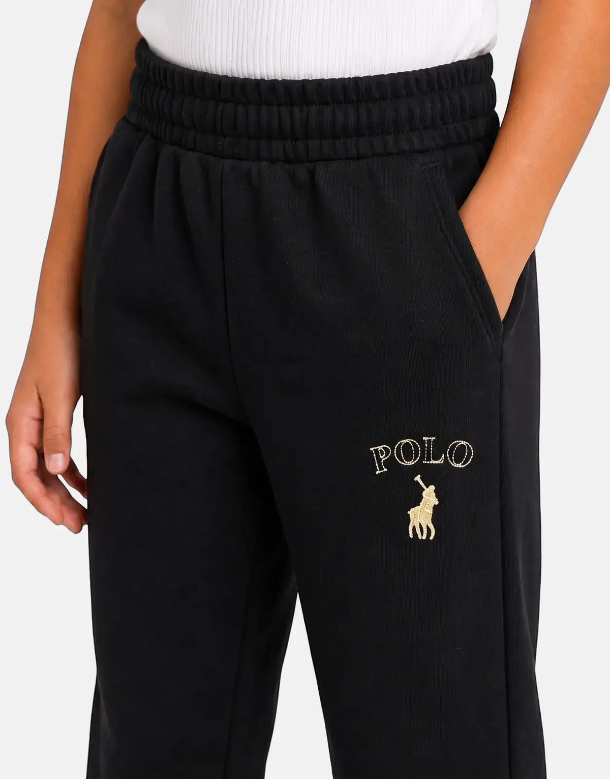 Polo Girls Hannah Embroidered Black Jogger - view 3