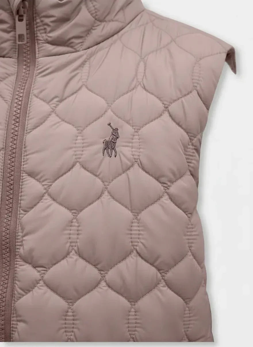 Polo Girls Payton Rose Taupe Puffer Jacket - view 2