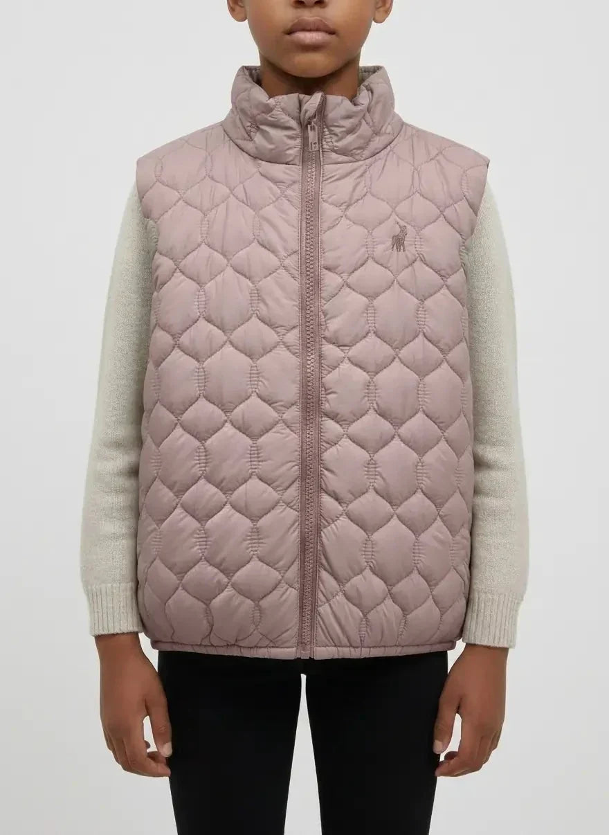 Polo Girls Payton Rose Taupe Puffer Jacket - view 5