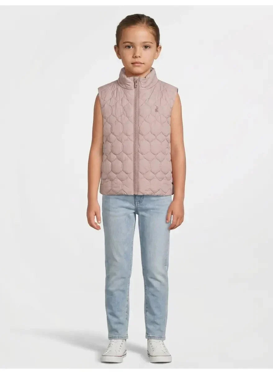 Polo Girls Payton Rose Taupe Puffer Jacket - view 6