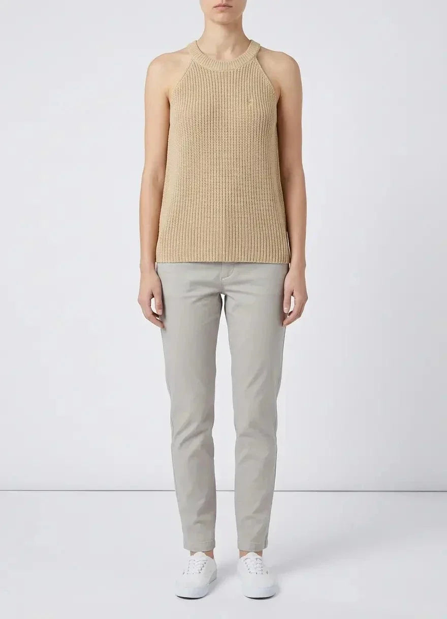 Polo Harlow Knitted Stone Halter Top