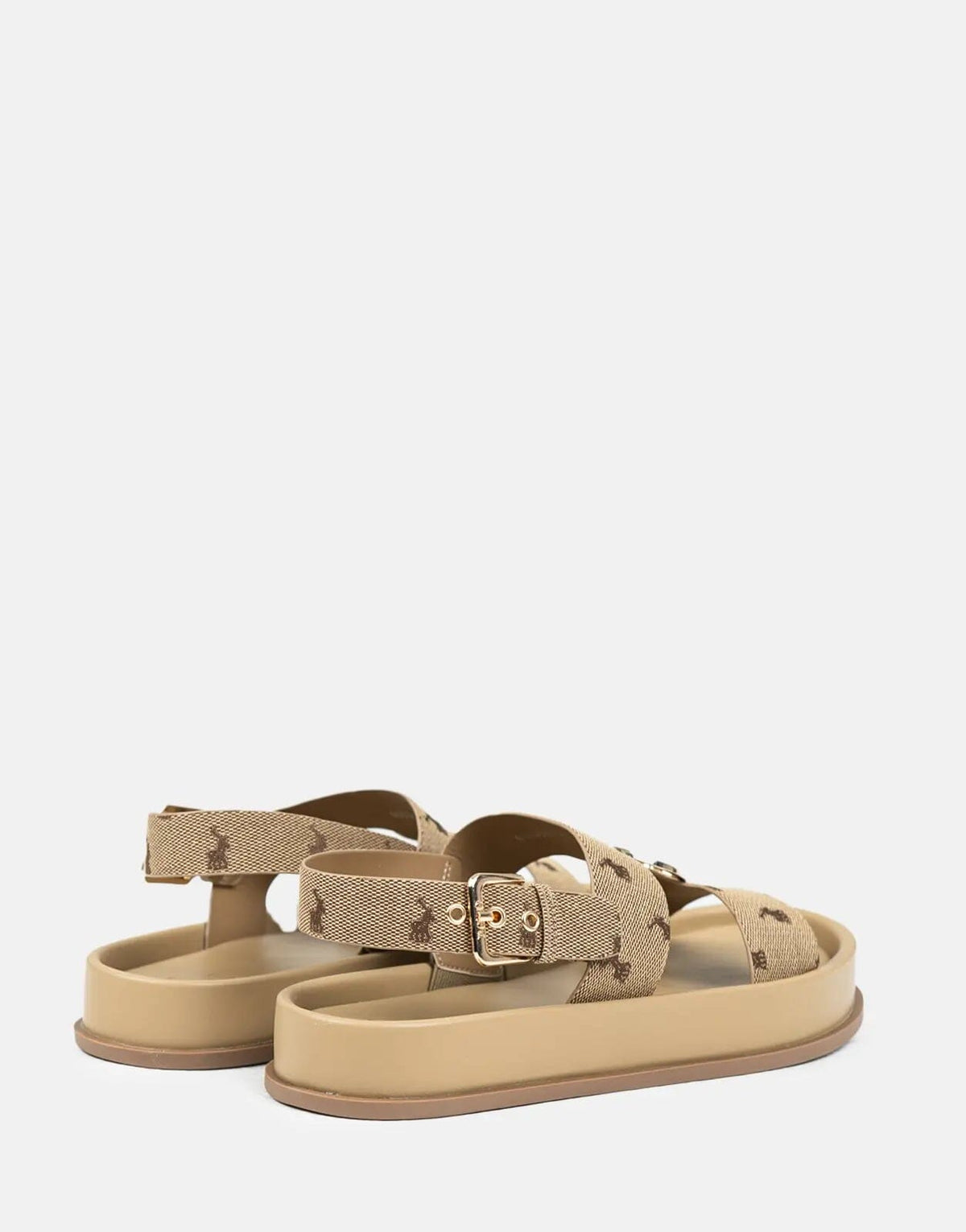 Polo Jacquard Moulded Trim Stone Sandals - view 3