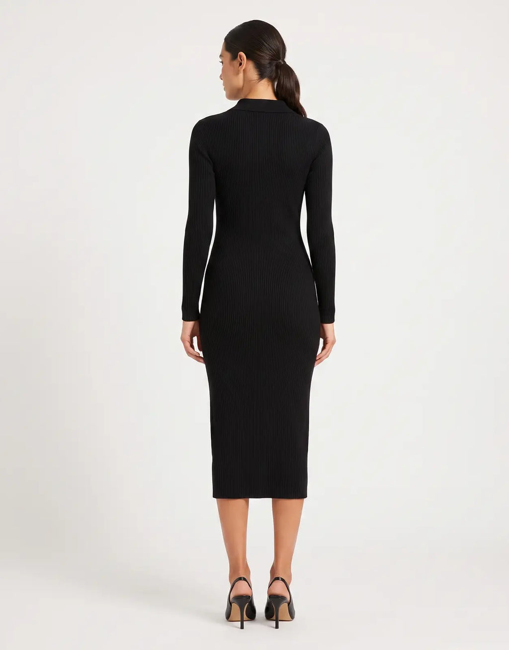 Polo Laya LS Knit Black Dress - view 2