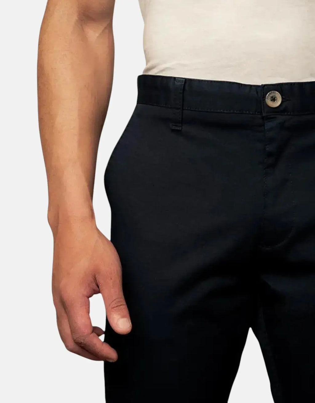 Polo Milan Straight Leg Black Chino Pants - view 3