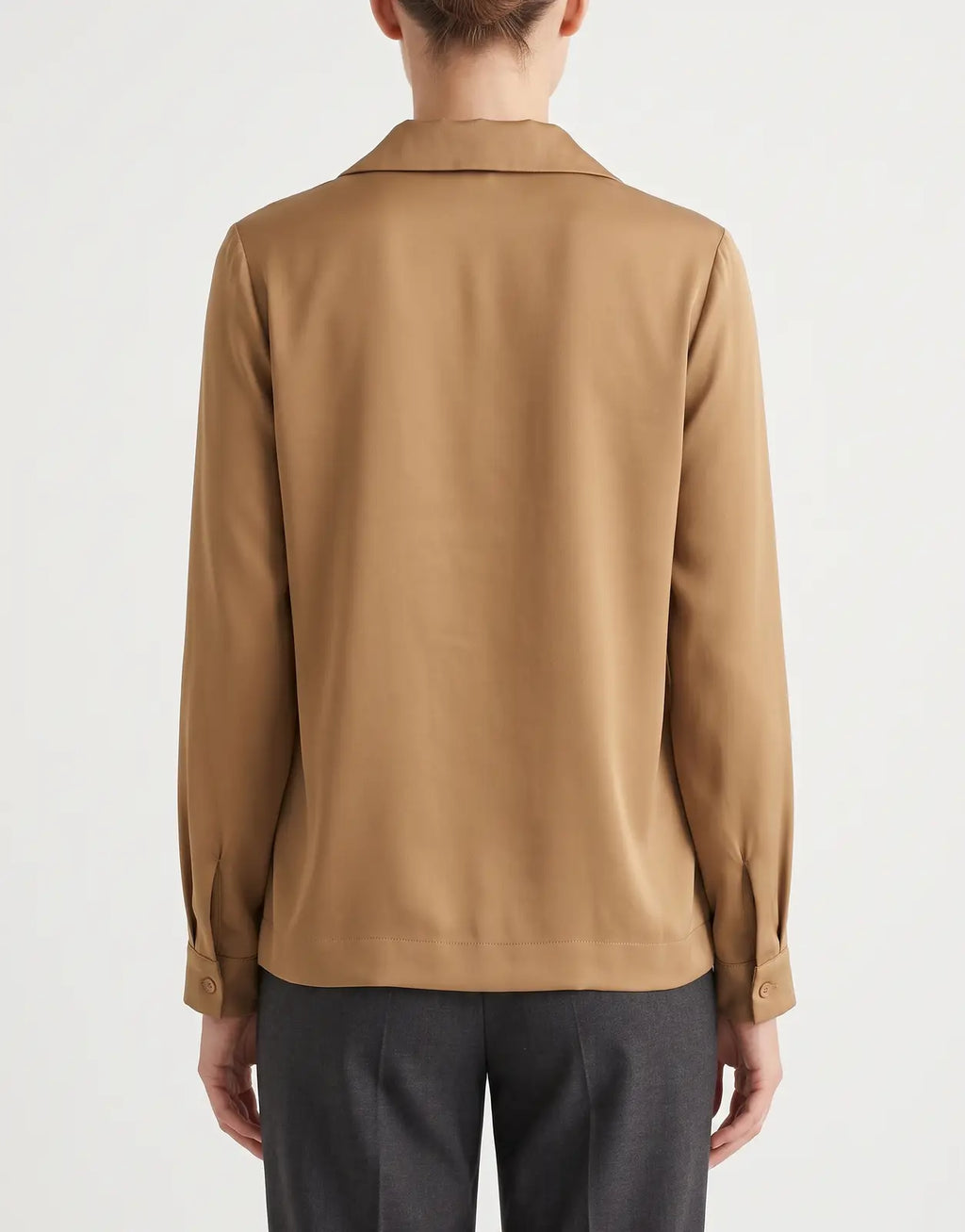Polo Molly LS Revere Camel Blouse - view 2