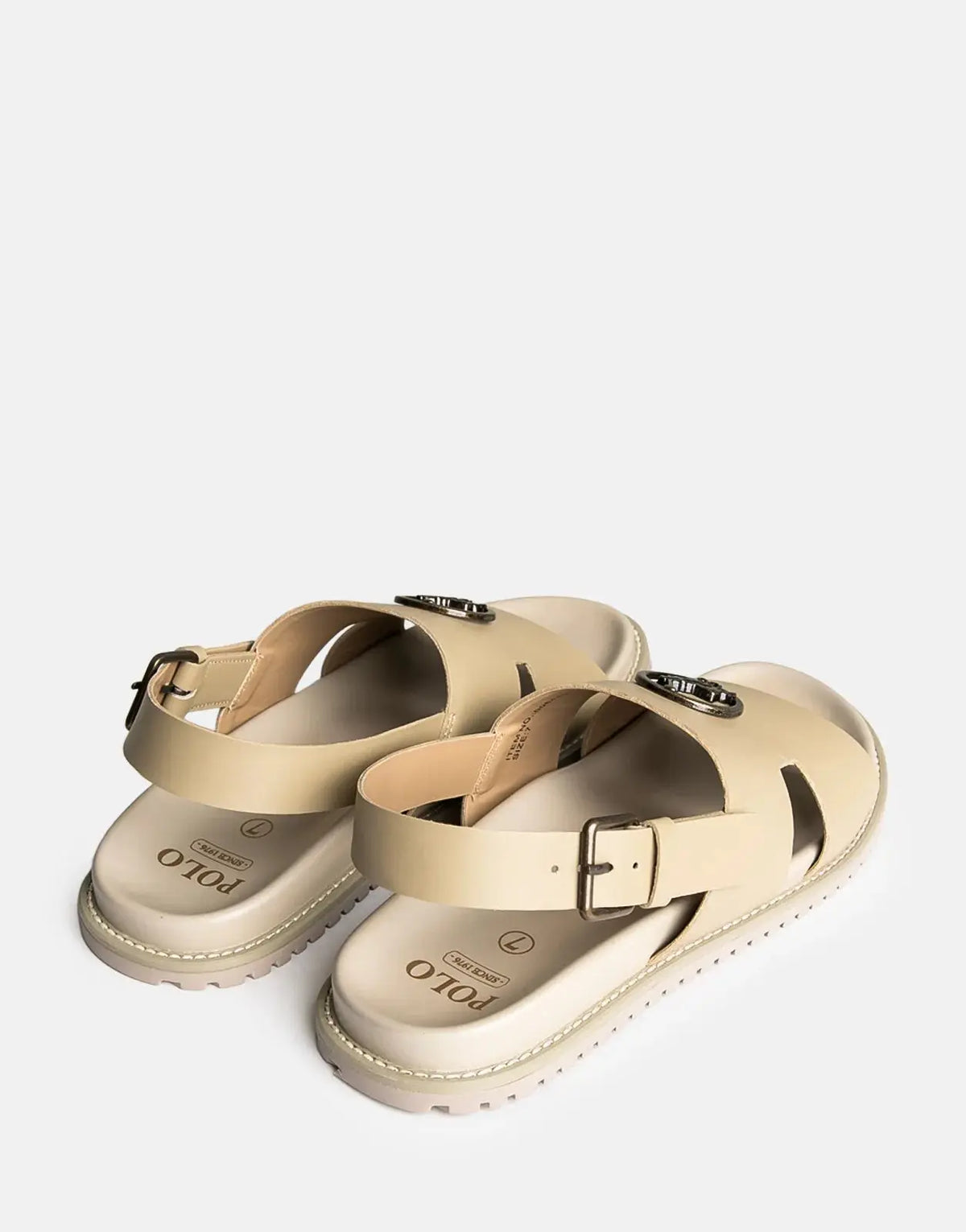 Polo Moulded Trim Taupe Mens Sandals - view 3