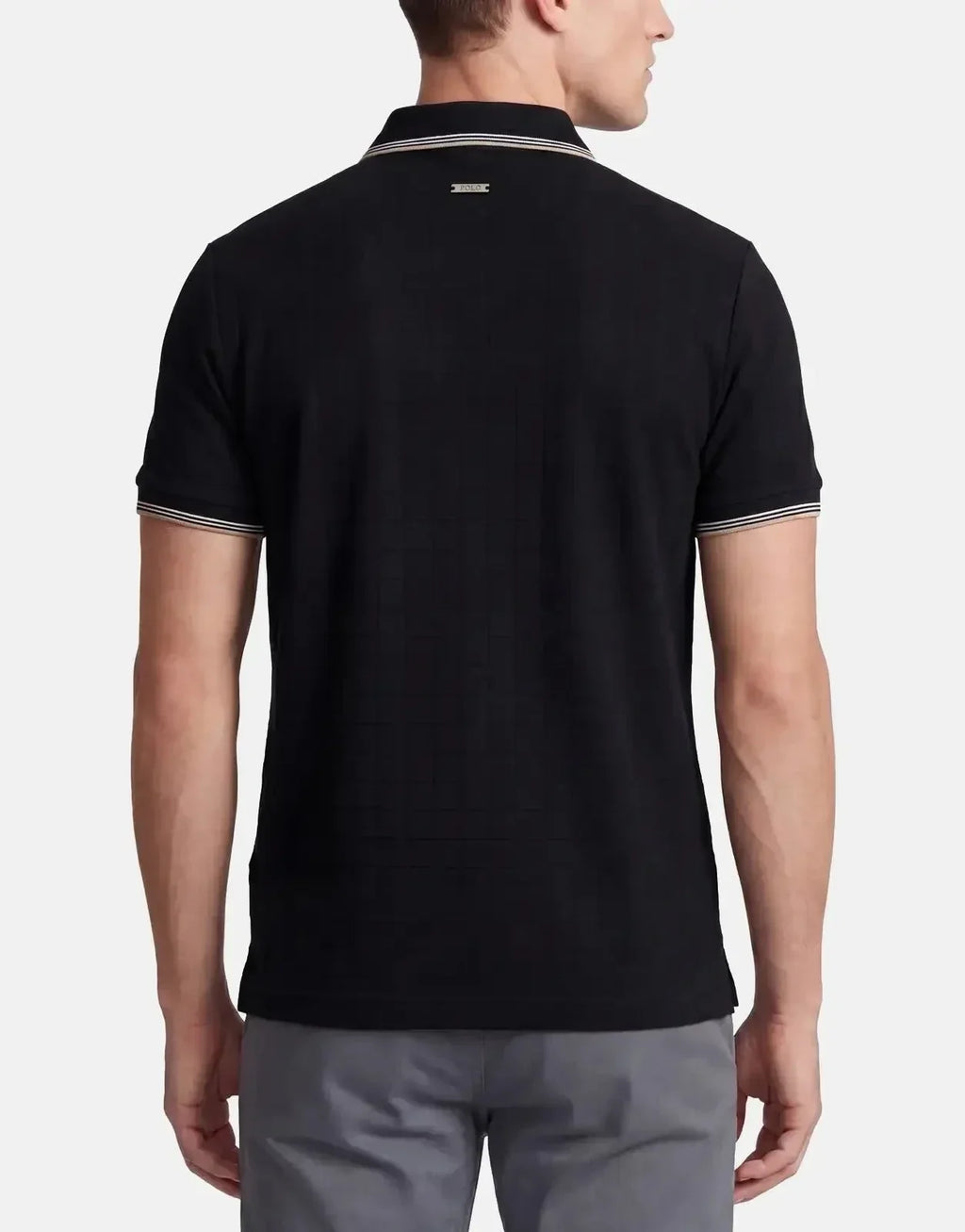Polo Plain 1/4 Zip Black Golfer - view 3