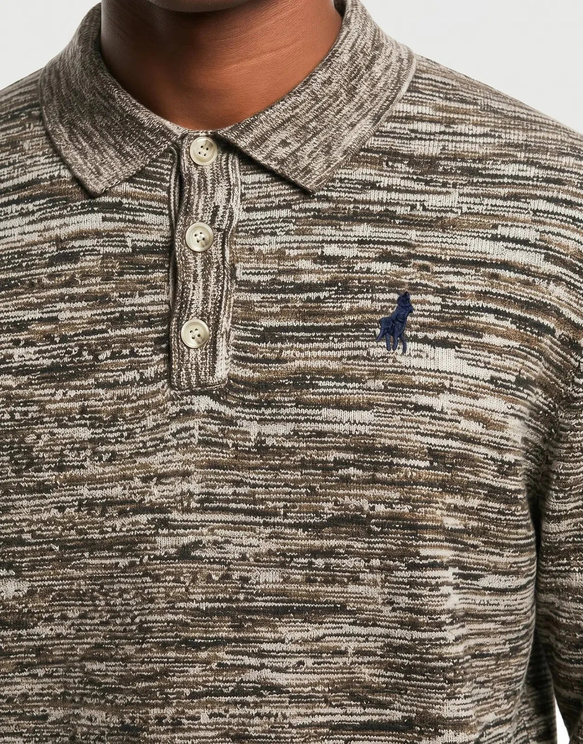 Polo Space Dye Brown Knitwear - view 2