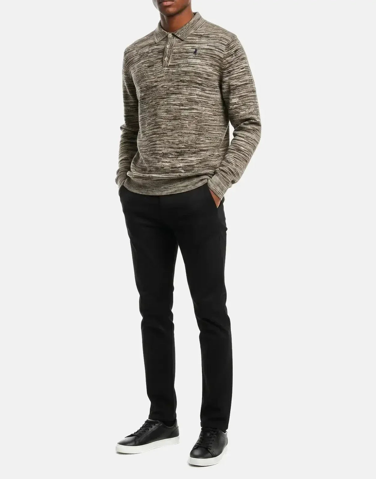 Polo Space Dye Brown Knitwear - view 5