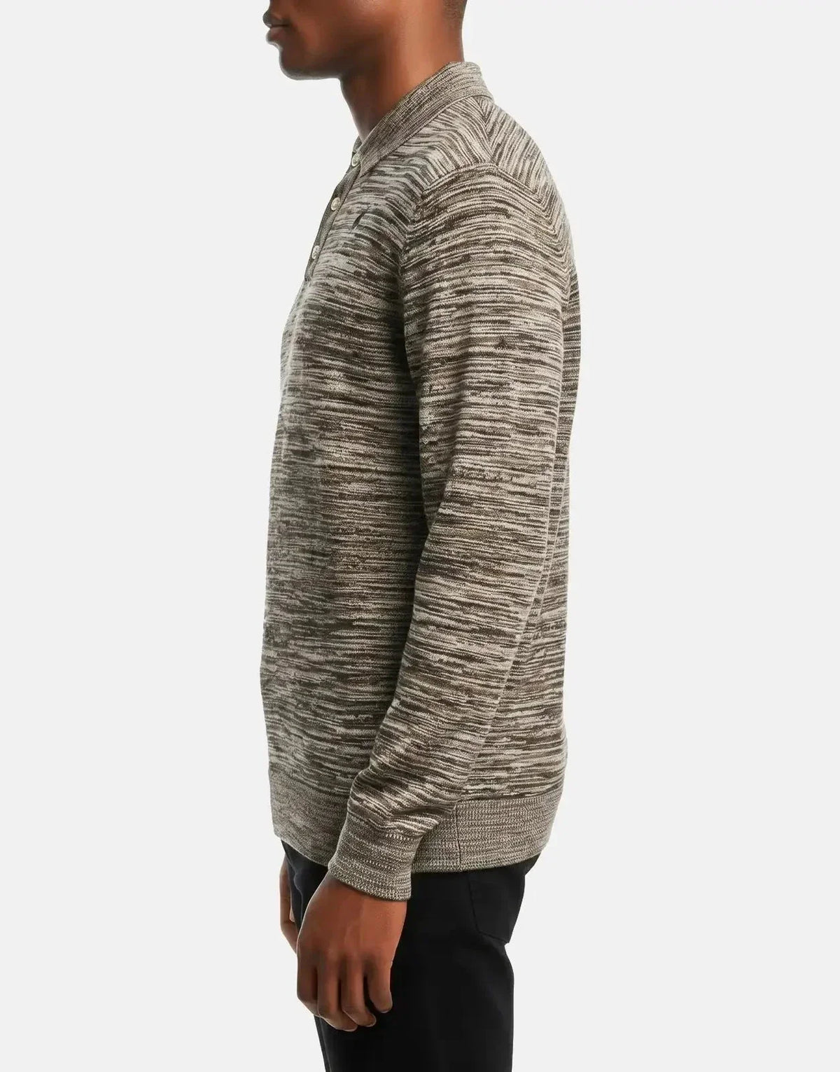 Polo Space Dye Brown Knitwear - view 4