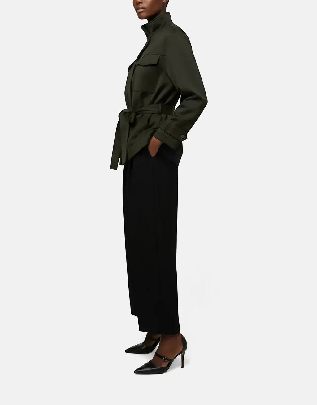 Polo Yuri Olive Wool Jacket - view 4