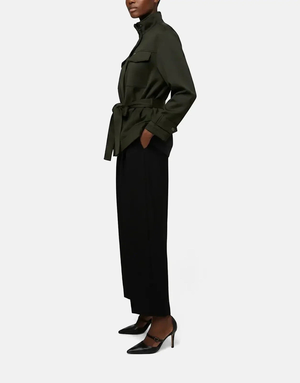 Polo Yuri Olive Wool Jacket - view 4