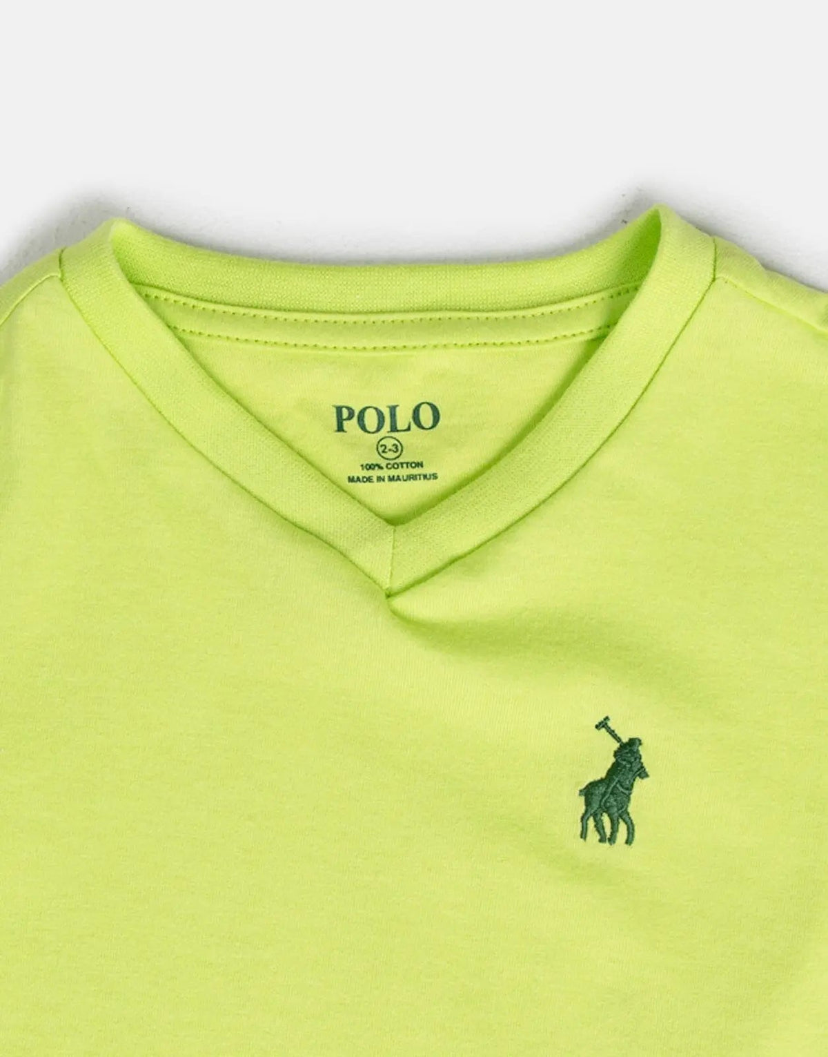 Polo Kids James V-Neck Chartreuse T-Shirt - view 2