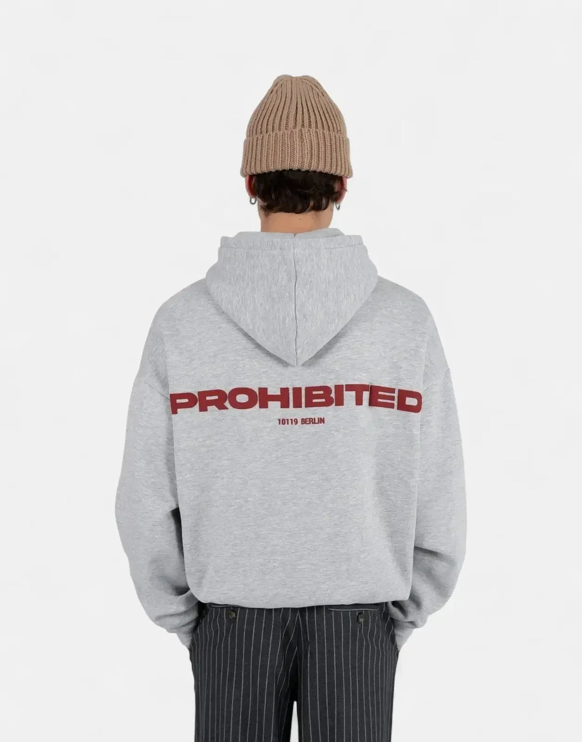 Prohibited 10119 Grey Melange Hoodie - view 2