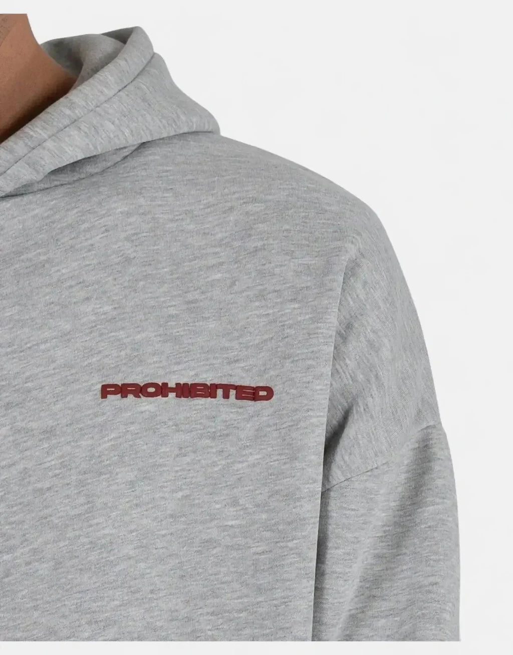 Prohibited 10119 Grey Melange Hoodie - view 5