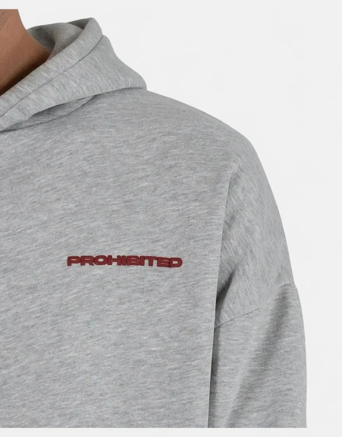 Prohibited 10119 Grey Melange Hoodie - view 5