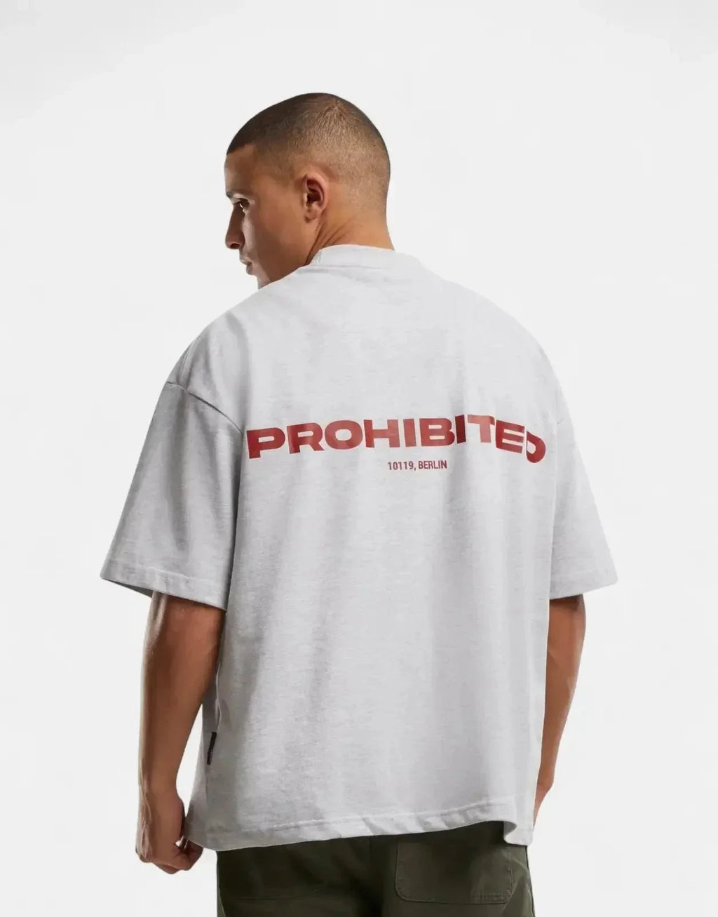 Prohibited 10119 Grey Melange T-Shirt - view 2