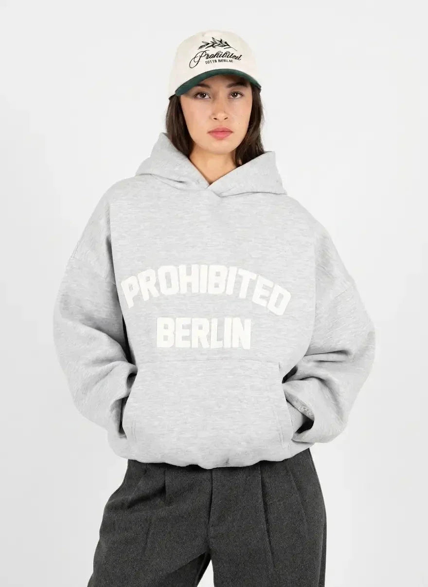 Prohibited Berlin Grey Melange Hoodie - view 3