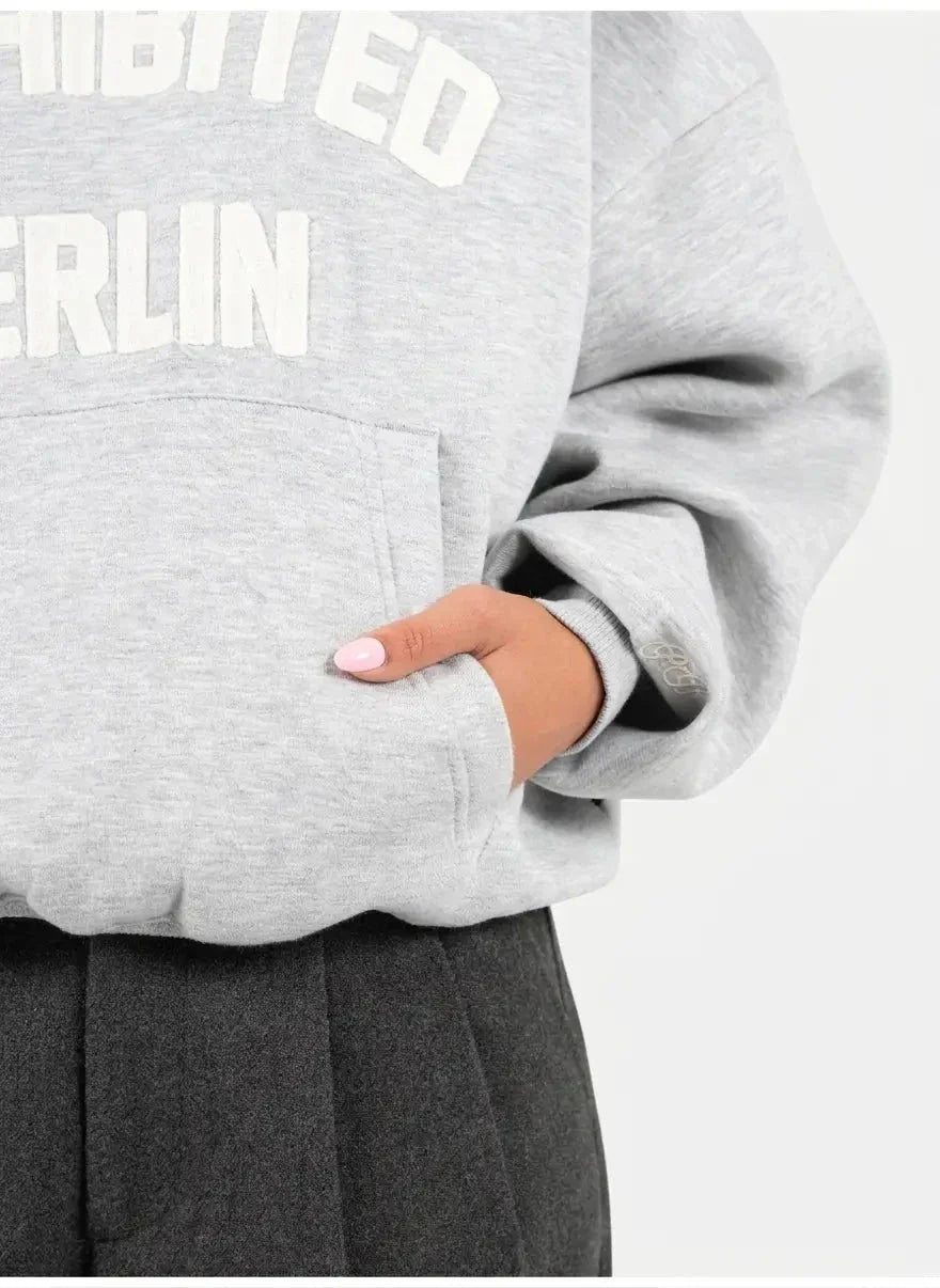 Prohibited Berlin Grey Melange Hoodie - view 5