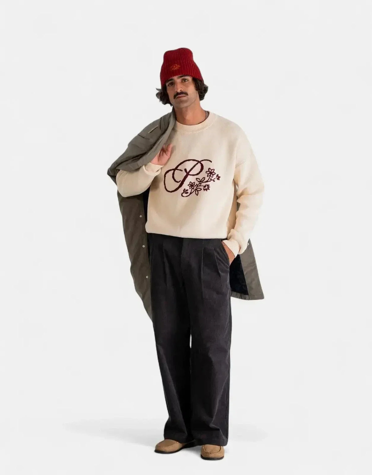 Prohibited Bloom Knit Cream Sweatshirt - view 3