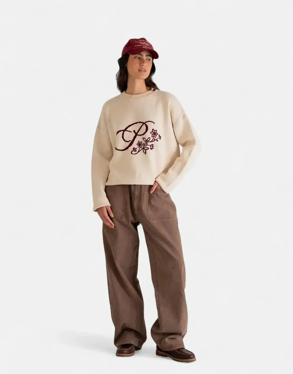 Prohibited Bloom Knit Cream Sweatshirt - view 4