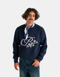 Prohibited Bloom Knit Navy Sweatshirt