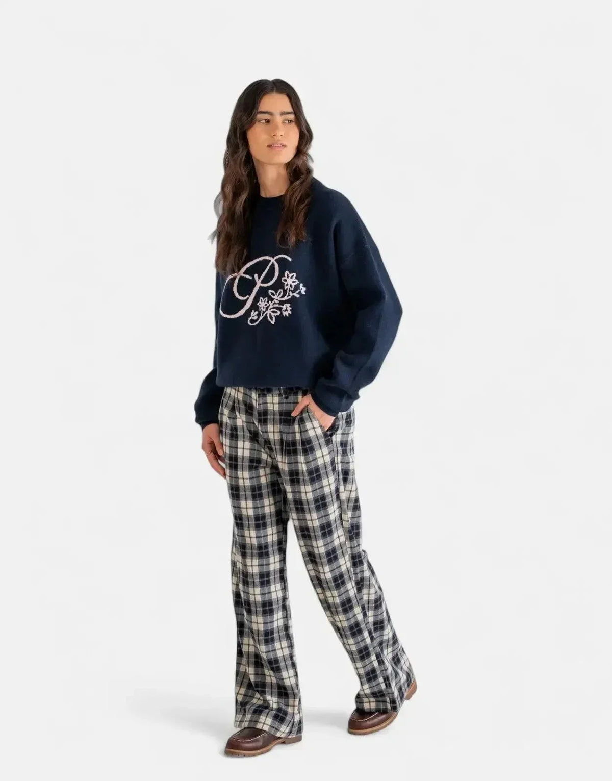 Prohibited Bloom Knit Navy Sweatshirt - view 5