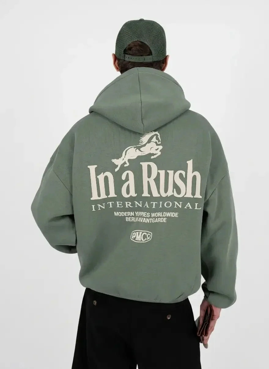Prohibited Horse Racer Green Hoodie - view 2
