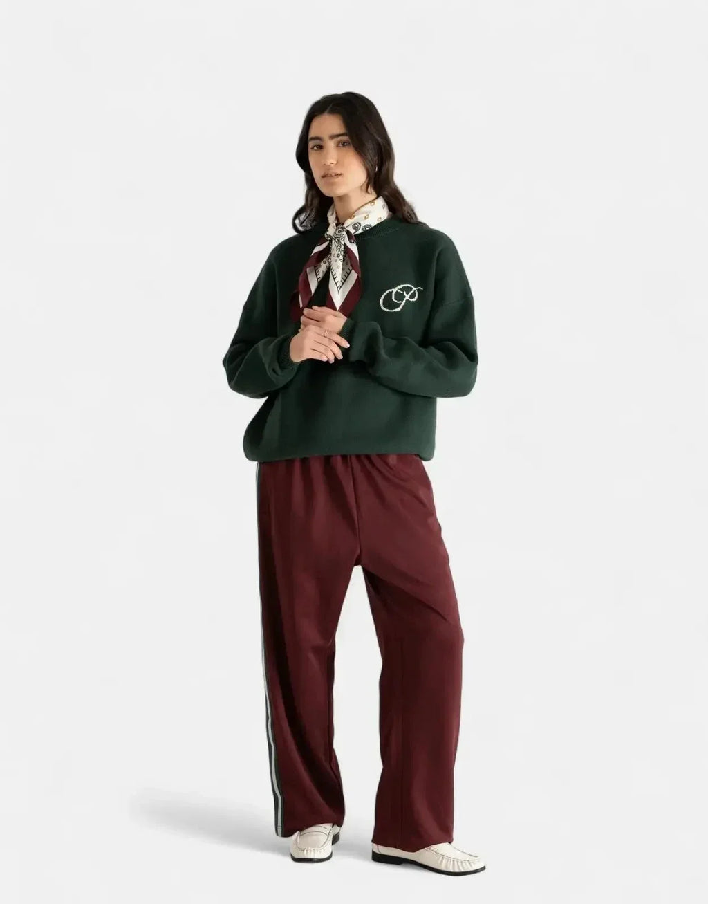 Prohibited Initial Knit Green Sweatshirt - view 4