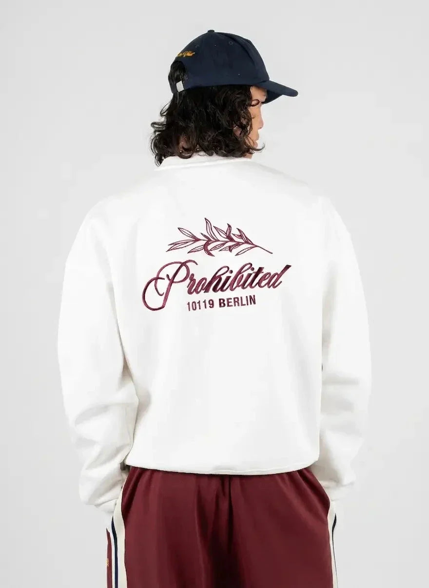 Prohibited Leaf Crew Neck Offwhite Sweatshirt - view 2