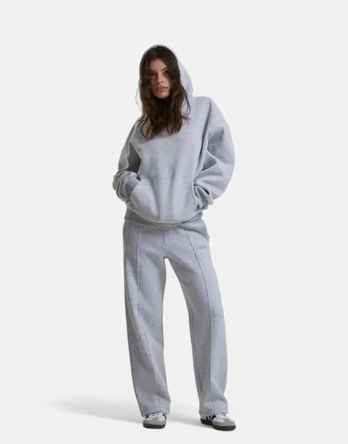 Prohibited Loose Grey Melange Sweatpants - view 4
