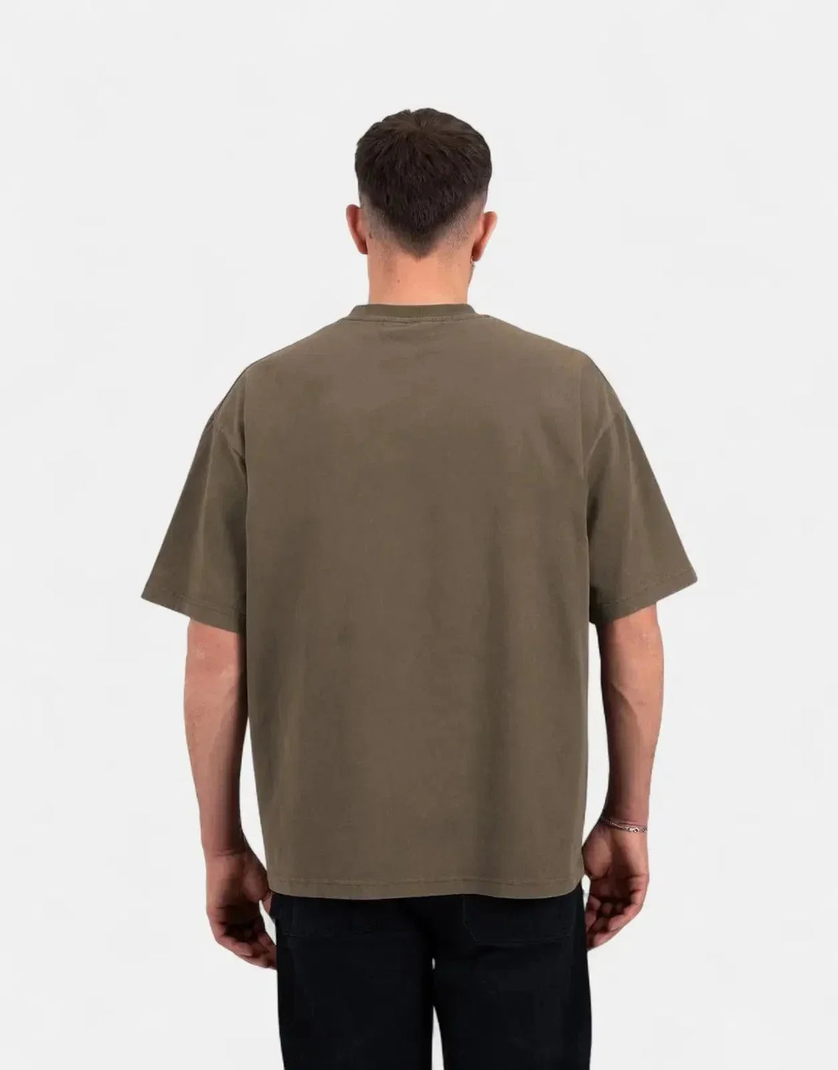 Prohibited Oversized Mokka Stone Washed T-Shirt - view 2