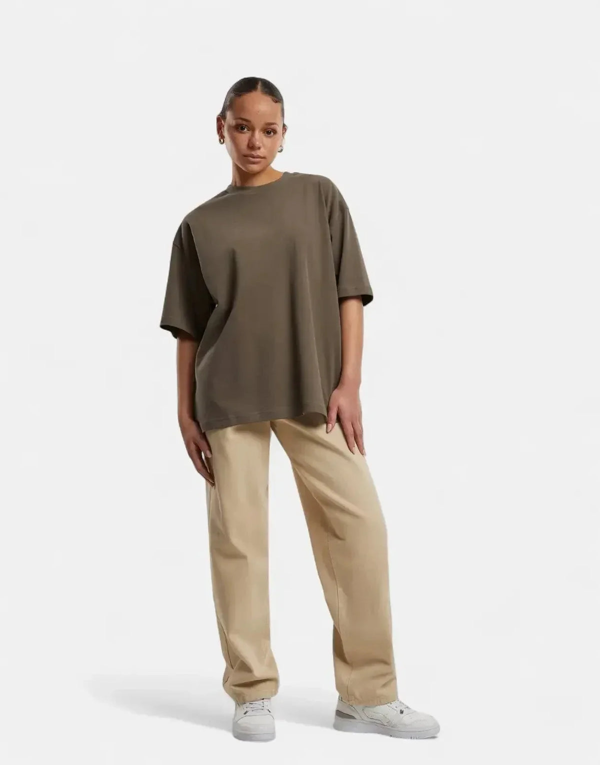 Prohibited Oversized Mokka Stone Washed T-Shirt - view 3