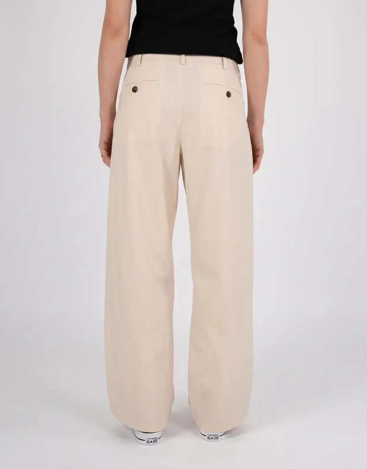 Prohibited Pleated Cream Vintage Pants - view 6