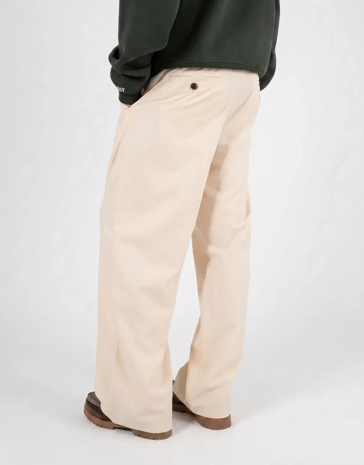 Prohibited Pleated Cream Vintage Pants - view 2