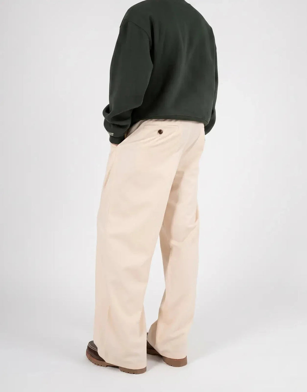 Prohibited Pleated Cream Vintage Pants - view 5