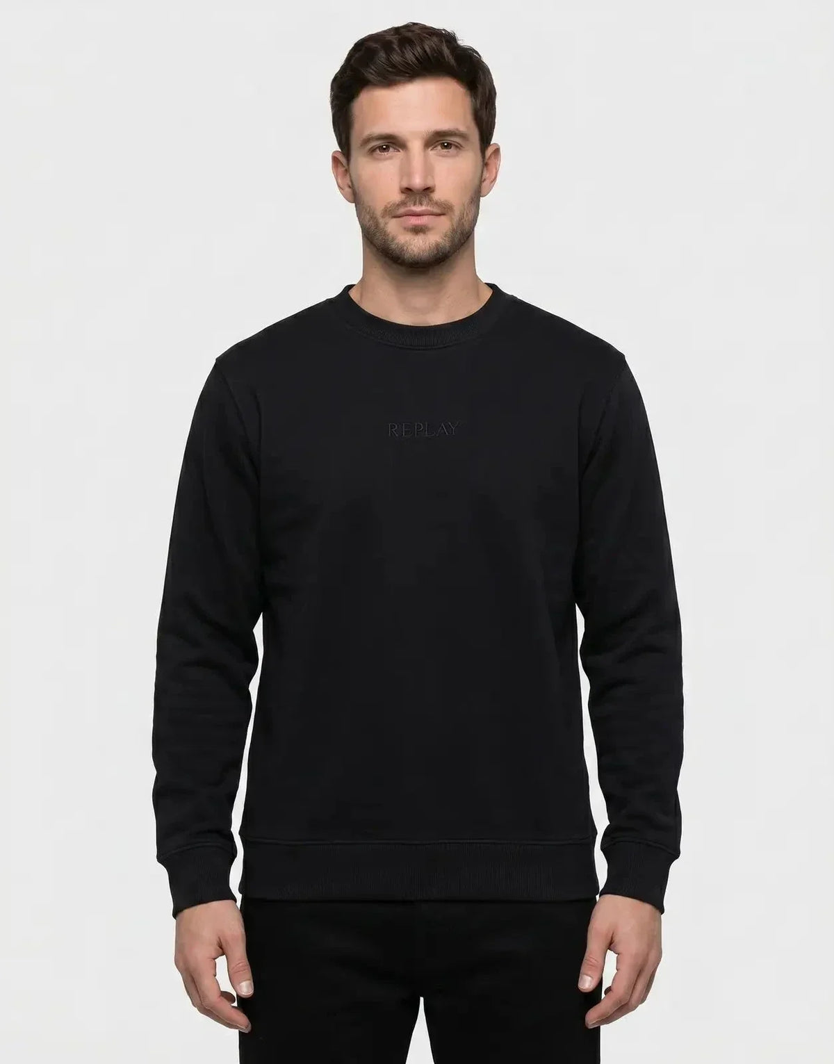 Replay 1981 Centre Chest Black Sweatshirt