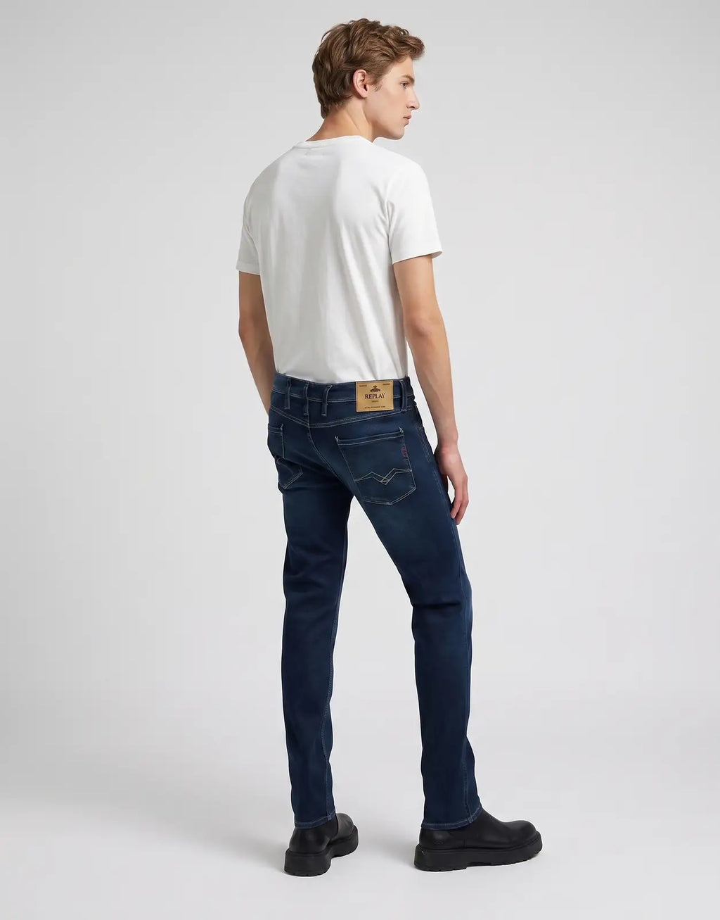 Replay Back Label Anbass Dark Blue Jeans - view 2