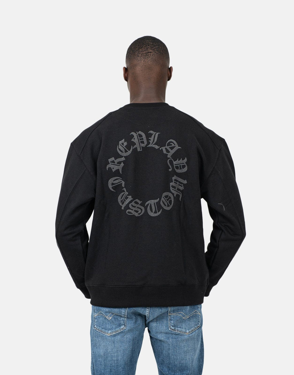 Replay Back Print Black Sweatshirt - view 2
