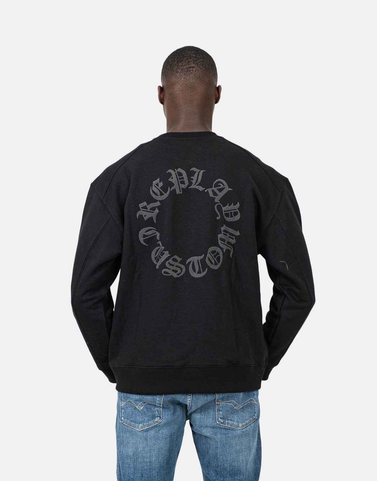 Replay Back Print Black Sweatshirt - view 2