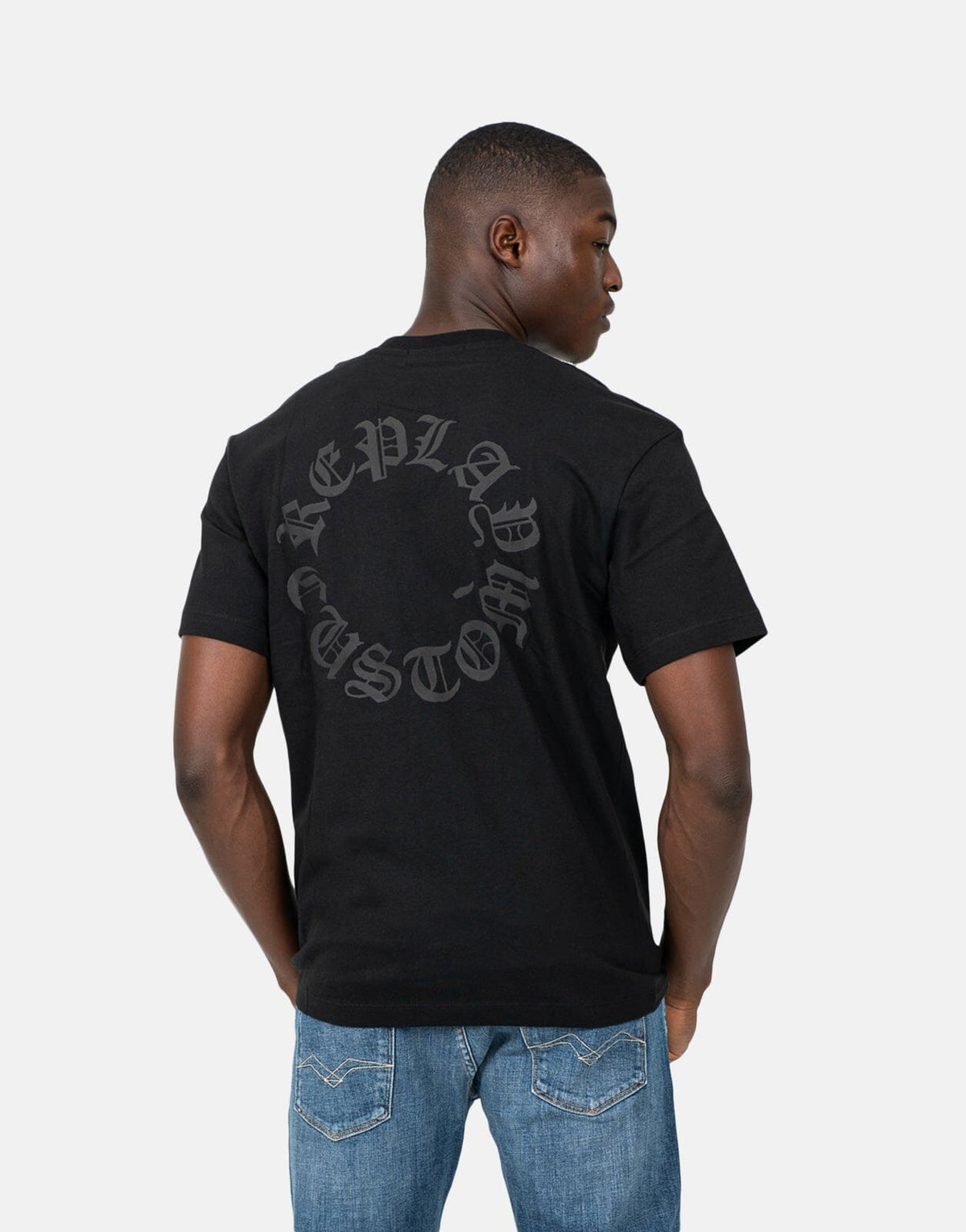 Replay Back Print Black T-Shirt - view 2