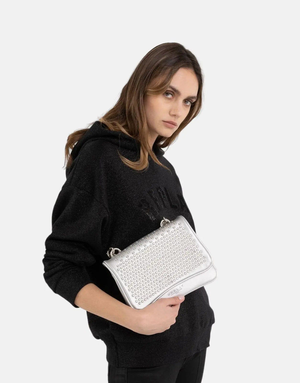 Replay Bling Hooded Black Sweatshirt - view 4