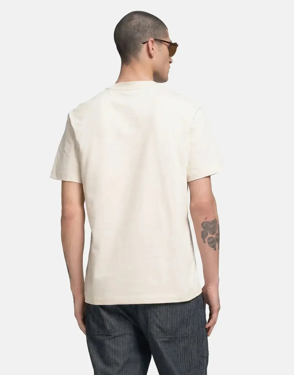 Replay Blue Jeans Side Stitch Print Natural T-Shirt - view 2