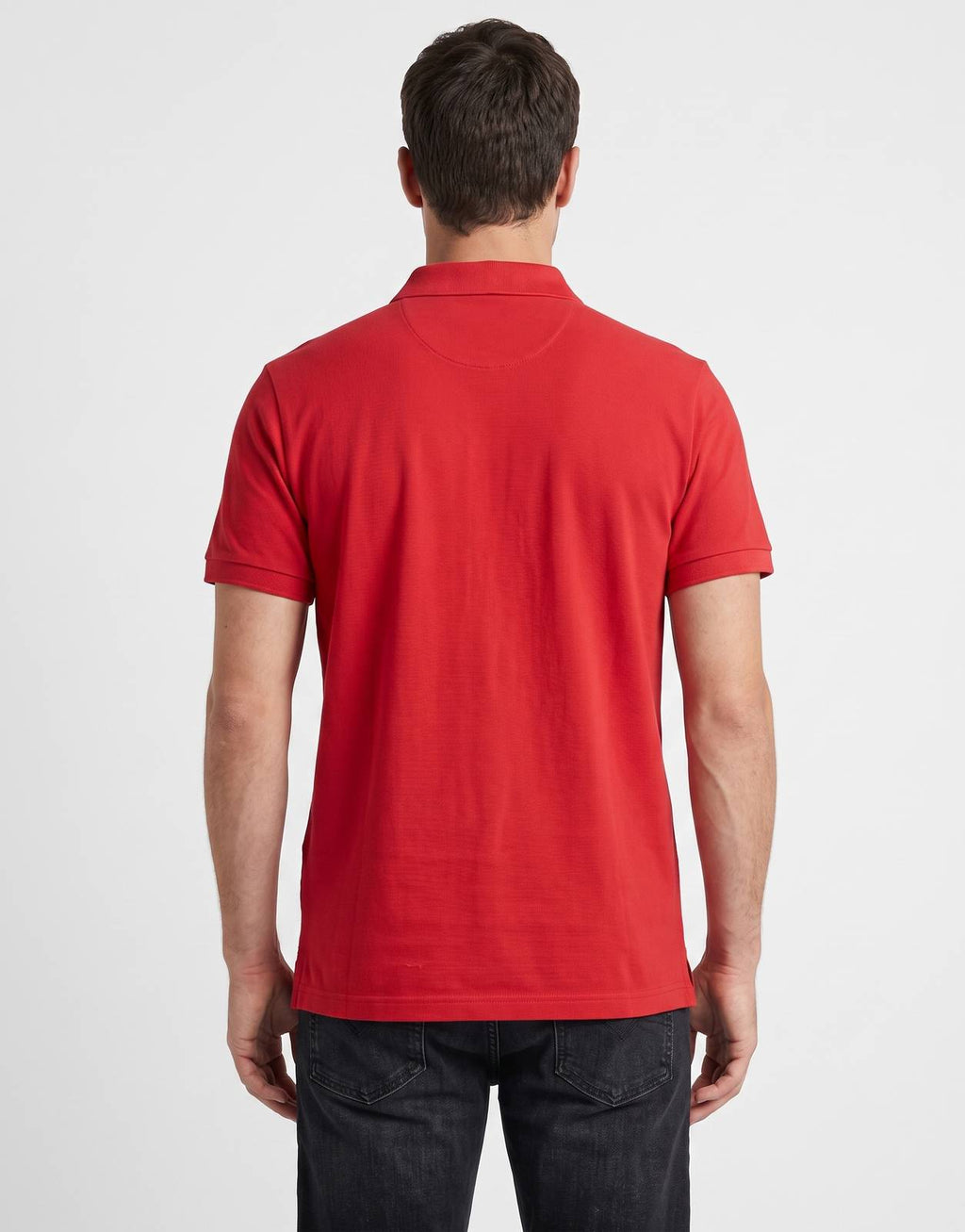 Replay Cotton Embroidery Imperial Red Polo Shirt - view 2