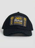 Replay Custom Service Washed Black Cap