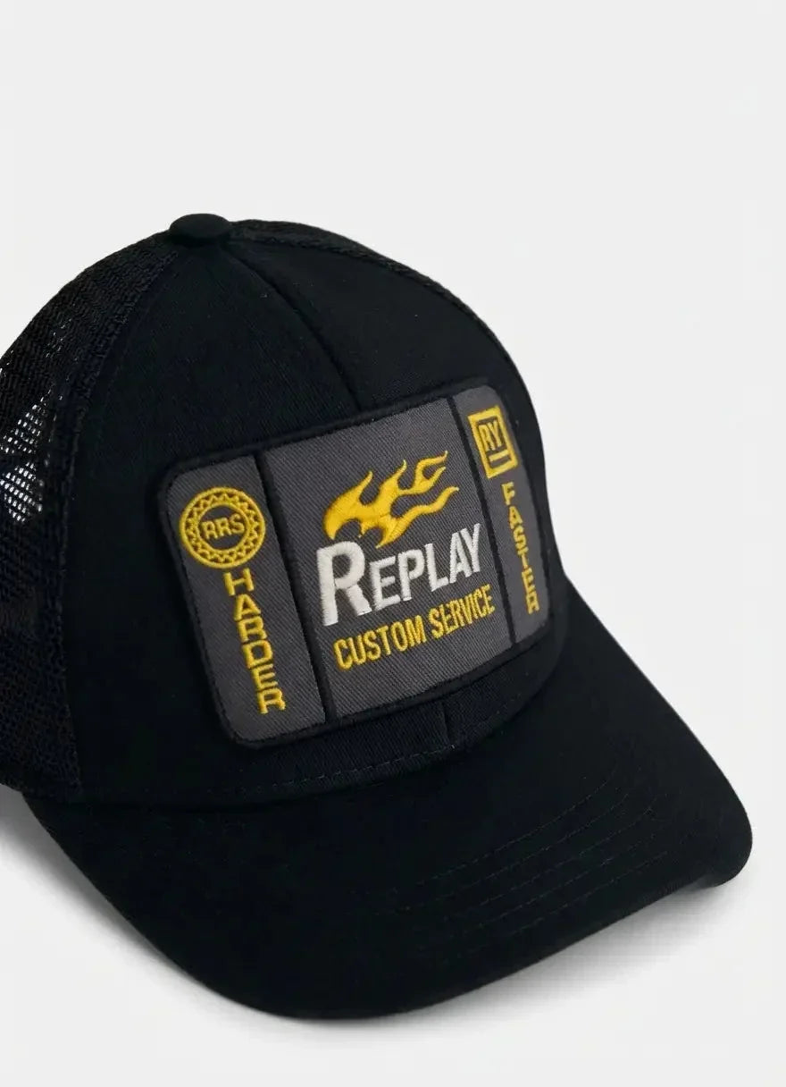 Replay Custom Service Washed Black Cap - view 3