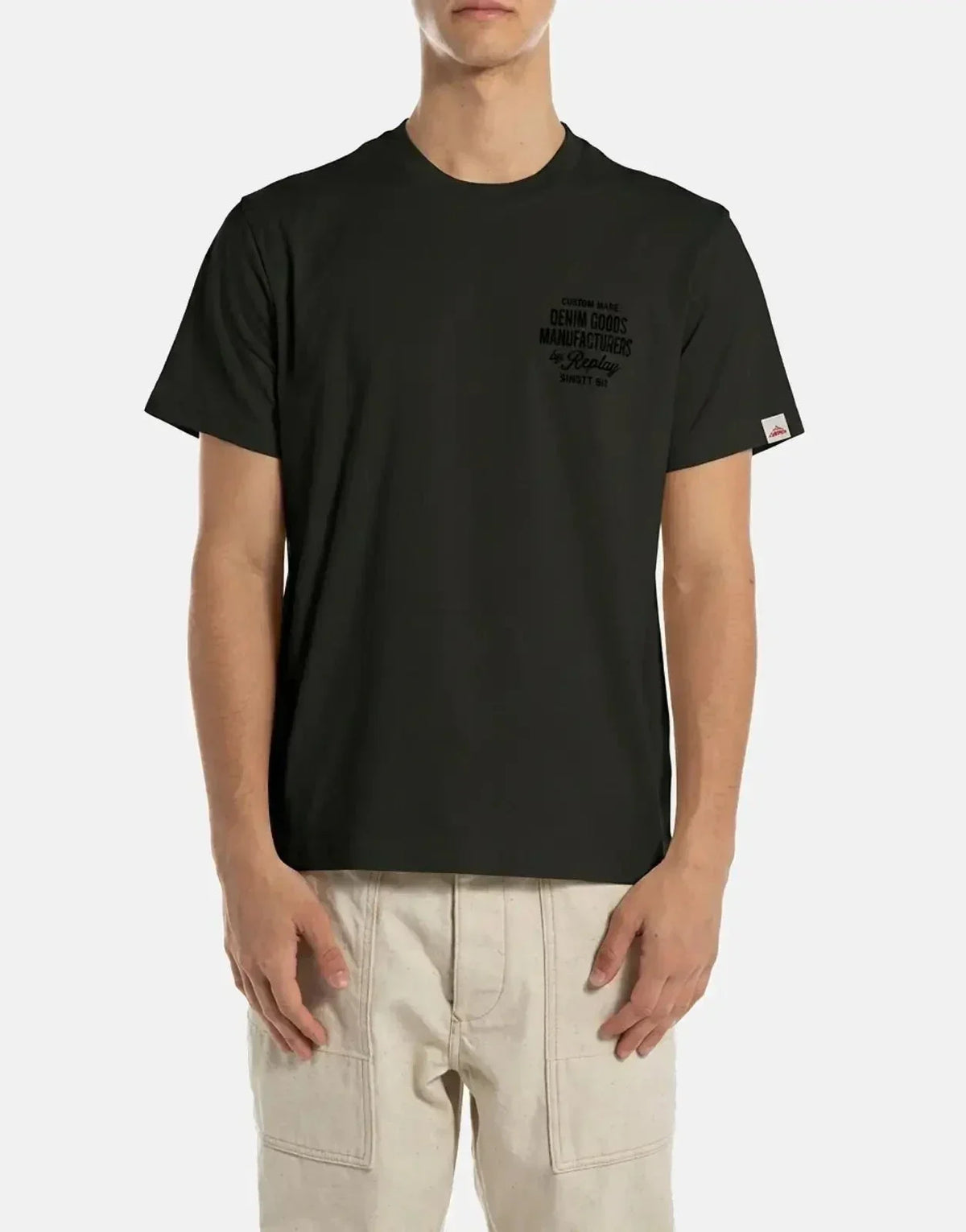 Replay Denim Goods Manufactures Black T-Shirt
